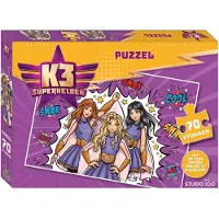 K3 - Puzzel - Superhelden - 70 stukjes - Met QR code om ook online te puzzelen