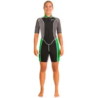 Abysstar Surf 2.5 Mm Dames Shorty Met Korte Mouwen En Rits Aan De Voorzijde