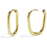 Yehwang Ovale oorringen - Goud - Stainless Steel -