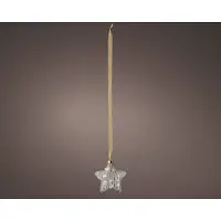 Lumineo Kersthanger Ster In Ring Transparant Met Verlichting 6,5 X 26 X 26 Cm