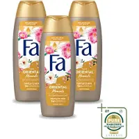 Fa 3 x - Oriental Moments - Douchecrème - Woestijnroos & Sandelhout - 250 ml - Wasstrips - Douchecrème - Woestijnroos - Sandelhout - Geur - Huidverzorging