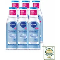 Nivea 6 x – Micellair Reinigingswater – Refreshing – 200 ml - Wasstrips - Gezichtsreiniger - Micellair Water - Huid Reinigen - Make-up Verwijderen - Fris Resultaat