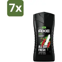 Axe 7 x - 3-in-1 Douchegel - Africa - Squeezed Mandarin & Sandalwood - 12hrs Long Lasting Scent - 250 ml - Douchegel - Geur Mandarijn En Sandelhout - 3-in-1 - Lichaam - Gezicht