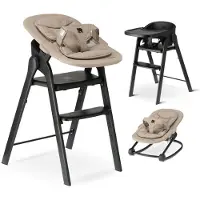 Deryan Luxe Kinderstoel met Bouncer - Meegroeiend - Zwart/Nougat
