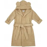 EKO Kinderbadjas Frotte met capuchon en oortjes - Maat 92/98 Beige