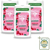 Le Petit Marseillais 3 x - Douchegel - Rode bessen & Munt - Hydraterend - 250ml - Wasstrips - Douchegel - Hydraterende Douchegel - Rode Bessen - Munt - Biologische Douchegel