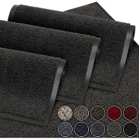 Famanu – Deurmat Zwart Antraciet 90x150 cm, Waterdicht en Wasbaar, Slijtvast en Antislip