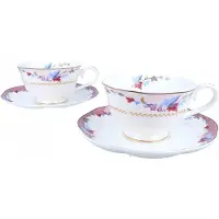 Marco polo Porseleinen Koffie- en Theekopjes Set voor 2 Personen - Ideaal Cadeau