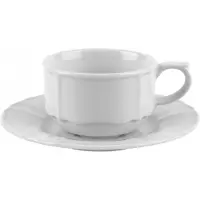 Witek Home Maria Porseleinen Kop en Schotel 190ml - Elegant in Tijdloos