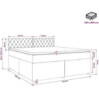 vidaXL Boxspringbed met matras Zwart 140 x 200 cm Fluweel