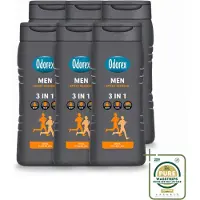 Odorex 6 x – Douchegel – For Men Sport Refresh – 300 ml - Wasstrips - Douchegel Voor Mannen - Sportgeur - Frisheid - Verfrissend - Schuim