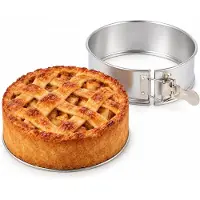 Cheqo Springvorm 18 cm Zilver Vertind - Taartvorm met Losse Bodem - Bakvorm Rond - Cakevorm - Bakblik - Cheesecakevorm - Appeltaartvorm - Taartblik - Bakbenodigdheden