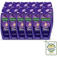 Palmolive 12 x - Aroma Essences Ultimate Relax - Douchegel - Ontspannende Geur - 400 ml - Wasstrips - Douchegel - Ontspannende Geur - Lavendel - Natuurlijke Geur - Huid Verzorging