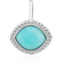 Cavill - Amazoniet Hanger 1,8 ct Marquise Cabochon - 925 Sterling Zilver Gerhodineerd - Braziliaanse Edelsteen - Turkooisachtig Uniek Sieraad