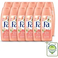 Fa 12 x - Douchecrème - Divine Moments - Verzorgen & Voeden - Verfrissend - 250 ml - Grootverpakking - Vaatwasstrips - Douchecrème - Camelia - Verzorging - Voeding - Huid Verzorgen