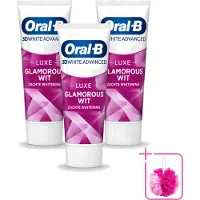 Oral-B 3 x - 3D White Advanced – Tandpasta – Luxe – Glamorous White – 75 ml - Bulkverpakking - Tandpasta - Douchemop - Witte tandpasta