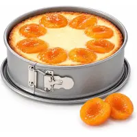 Cheqo Springvorm 16 cm Zilver - Taartvorm met Losse Bodem - Bakvorm Rond - Cakevorm - Bakblik - Cheesecakevorm - Appeltaartvorm - Taartblik - Bakbenodigdheden