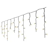 Kaemingk Led Icicle 11 meter 259 LED zwart/soft gold Lumineo