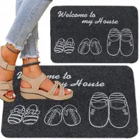 Quatro Merkloos Merkloze Deurmat Buiten - Antislip & Absorberend - 38x58 cm