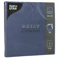 Papstar Papieren Servetten 32x32 cm, 20 stuks, Donkerblauw