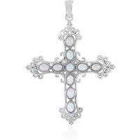 Cavill - Zilveren Hanger 925 Sterling Gerhodineerd - Ethiopische Welo-opaal 1,069 ct - Ovaal en Rond Cabochon - Filigraan Design - Chique Sieraad