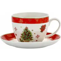 Marco polo Jumbo Kerst Mok 400ml - Porselein met Kerstboom Design