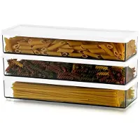 Famanu – Transparante Pasta Container Set met Deksel, Stapelbaar voor Keuken, 1 Stuk
