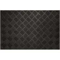 Perfect Home Antislip Rubber Mat op Rol - Zwart - 150cm Breed - Ryfel Patroon