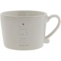 Bastion Collections Mok 'LOVE MEETS YOU' - Wit & Zwart Keramiek
