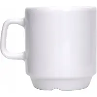 Lubiana Kaszub/Hel Hoge Witte Porseleinen Kop 200ml Stapelbaar