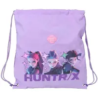 Safta Kpop Demon Hunters Huntrix Zwemtas Meisjes – Grote Gymtas en Trekkoordtas Paars