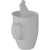 Epewex Herbruikbare Koffiebeker 450ml Grijs met Deksel - BPA Vrij