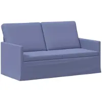 vidaXL - 2-zitsbank - Jeans - Blauw - 150 - x - 81 - x - 82 - cm - Stof
