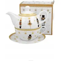 Duo Theeservies 'Tea for One' Kerstballerina - Porselein