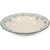 Salt & pepper Diep Bord Cyril Green Ivory / Green 23 cm (Set van 4)