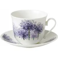 Roy Kirkham Alliums Ontbijt Kop & Schotel 450ml - Porselein
