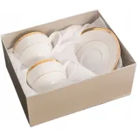 Marco polo Luxe Mokken Set met Gouden Ornamenten in Cadeauverpakking (2 stuks)