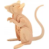 Sea-Land Houten 3D Puzzel Muis Modelbouw Kit M001 - Leerzaam Knutsel Speelgoed