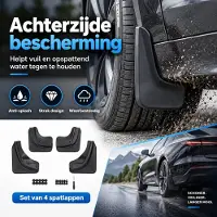 Auto Interieur Meester AIM Tesla Model 3 Highland Spatlappen (2024–heden) TPE+PP – Zonder Boren – Zachte Rand – Set van 4