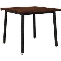 vidaXL 90 x 90 x 75 cm Massief Acacia Hout Donkerbruin en zwart