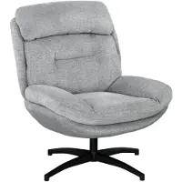 Merax Draaibare Fauteuil Grijs – Comfortabele Relaxstoel Met Chenille Stof, 360° Draaibare Loungestoel Met Armleuningen Voor Woonkamer