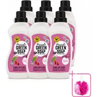 Marcel's Green Soap 6 x - Wasverzachter - Patchouli & Cranberry - Zachte frisheid - 30 Wasbeurten - 750 ml - Bulkverpakking - Wasverzachter - Douchemop - Wasgoed verzachter
