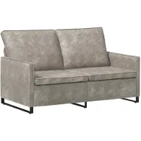 vidaXL - 2-zitsbank - Lichtgrijs - 150 - x - 81 - x - 82 - cm - Kunstsuède - stof
