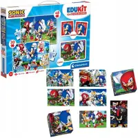 Clementoni Educatieve Sonic Speelgoedset: Puzzels, Memo & Blokken voor Kinderen