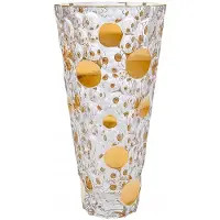 Bohemia Jihlava Lisboa Gold Vaas 31cm - Elegant Glasdecoratie