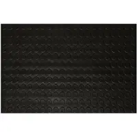 Perfect Home Antislip rubberen mat opgerold - Zwart, 120 cm breed, muntpatroon