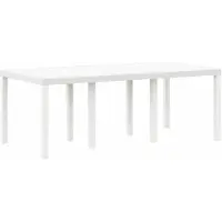 vidaXL Tuintafel, wit, 200 x 100 x 73 cm, polyrotan