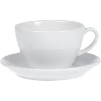 Esmeyer koffiekopjes BISTRO 6-delig, porselein, wit, 400 ml