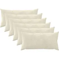 vidaXL Kussensloop 6 st HEERLEN Crèmekleurig 40 x 80 cm