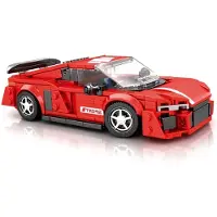 ReoBrix 681 Supersportauto, schaal 1:24, bouwsteenauto, 373 onderdelen, vanaf 14 jaar